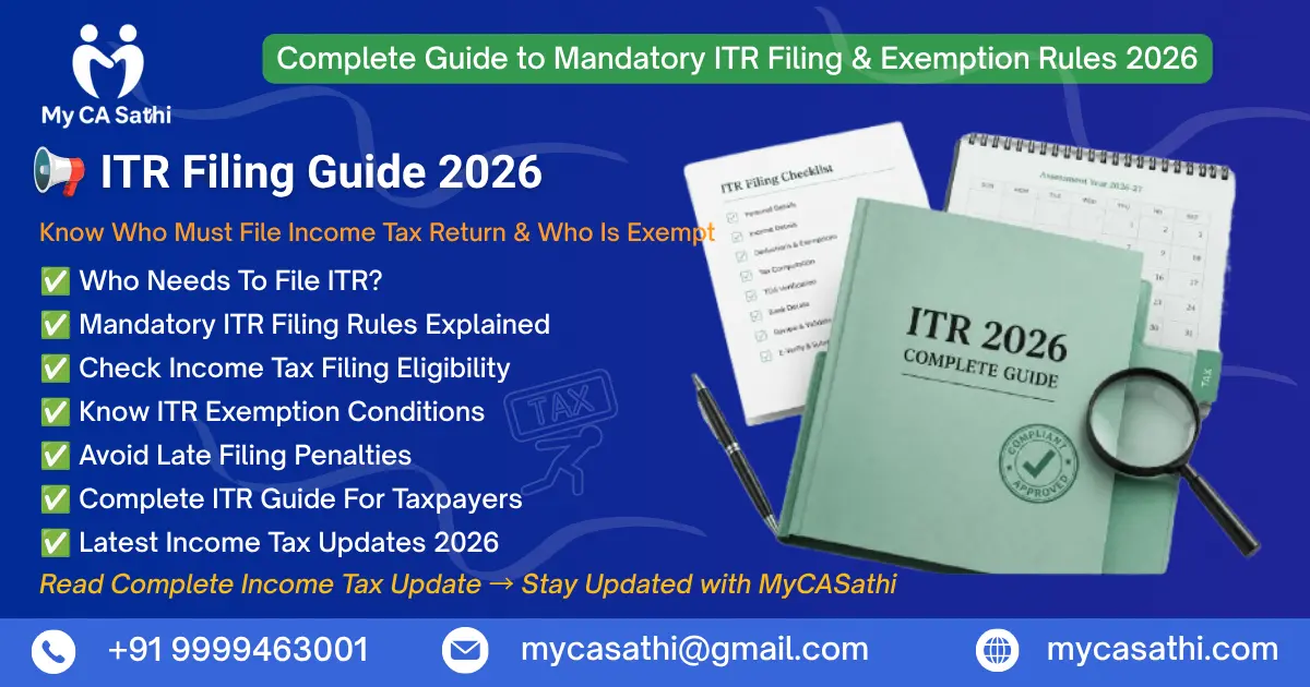 ITR Filing Rules 2026: Know Who Must File Income Tax Return and Who Is Exempt image