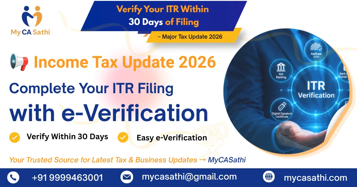 ITR Verification 2026: Why e-Verification Is Mandatory After Filing Your Income Tax Return image